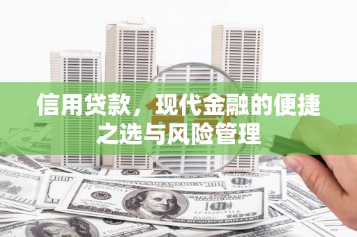 西螺信用贷款，现代金融的便捷之选与风险管理