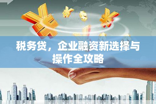 西螺税务贷，企业融资新选择与操作全攻略