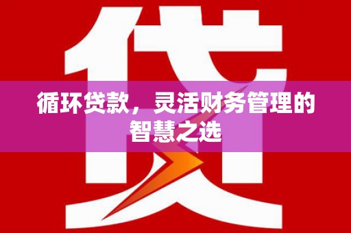 西螺循环贷款，灵活财务管理的智慧之选