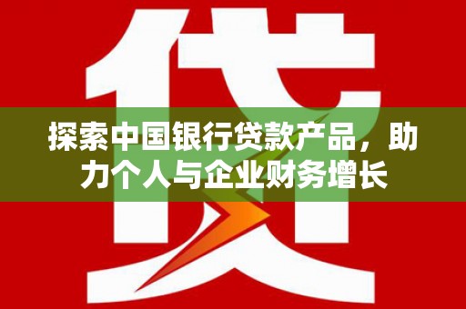 西螺探索中国银行贷款产品，助力个人与企业财务增长