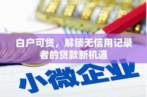 西螺白户可贷，解锁无信用记录者的贷款新机遇