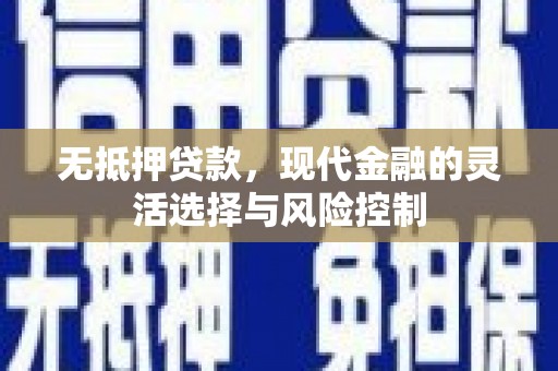 西螺无抵押贷款，现代金融的灵活选择与风险控制