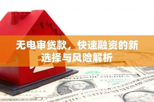 西螺无电审贷款，快速融资的新选择与风险解析