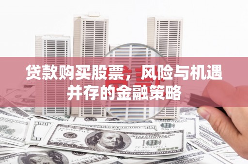 西螺贷款购买股票，风险与机遇并存的金融策略