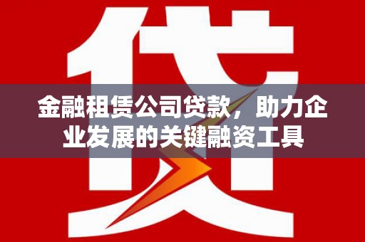 西螺金融租赁公司贷款，助力企业发展的关键融资工具