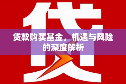 西螺贷款购买基金，机遇与风险的深度解析