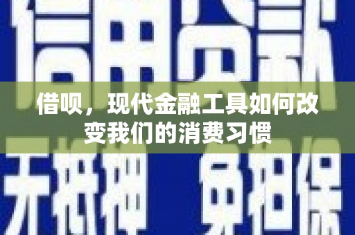 西螺借呗，现代金融工具如何改变我们的消费习惯