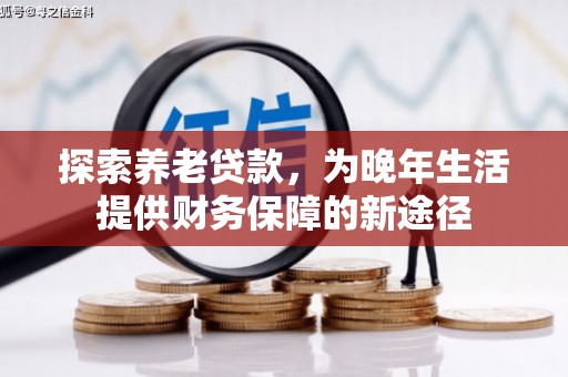 西螺探索养老贷款，为晚年生活提供财务保障的新途径