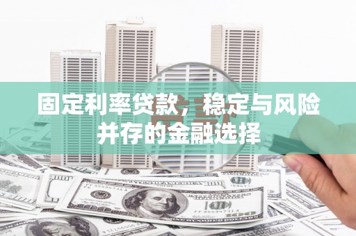 西螺固定利率贷款，稳定与风险并存的金融选择