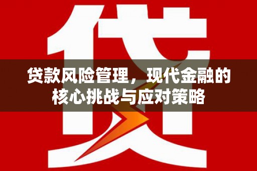 西螺贷款风险管理，现代金融的核心挑战与应对策略