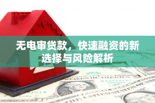西螺无电审贷款，快速融资的新选择与风险解析