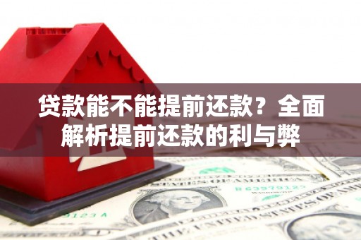 西螺贷款能不能提前还款？全面解析提前还款的利与弊