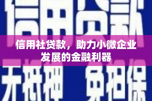 西螺信用社贷款，助力小微企业发展的金融利器