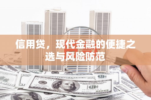 西螺信用贷，现代金融的便捷之选与风险防范