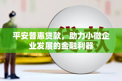 西螺平安普惠贷款，助力小微企业发展的金融利器