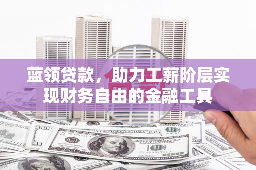 西螺蓝领贷款，助力工薪阶层实现财务自由的金融工具