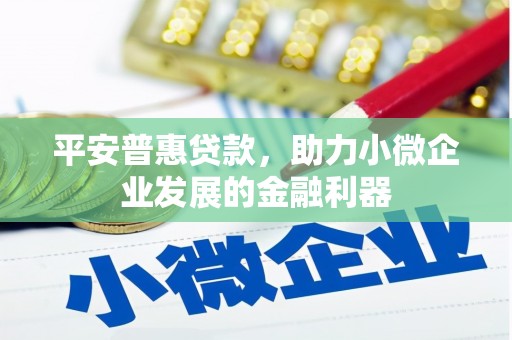 西螺平安普惠贷款，助力小微企业发展的金融利器