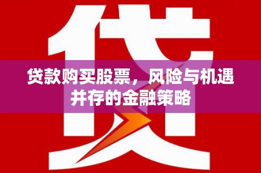 西螺贷款购买股票，风险与机遇并存的金融策略