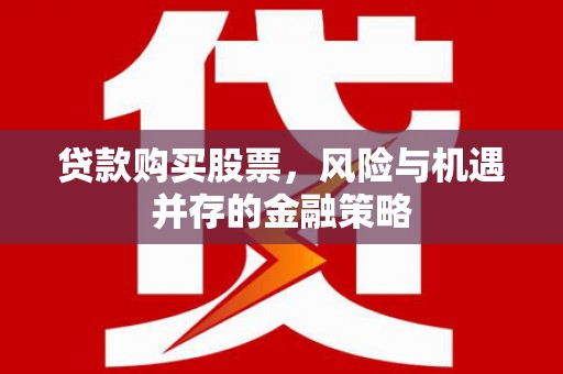 西螺贷款购买股票，风险与机遇并存的金融策略
